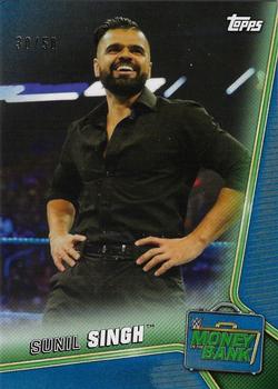 2019 Topps WWE Money in the Bank - Blue #80 Sunil Singh Front