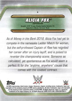 2019 Topps WWE Money in the Bank - Bronze #4 Alicia Fox Back