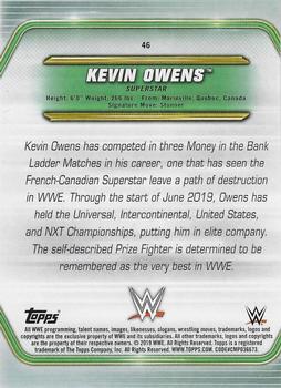 2019 Topps WWE Money in the Bank - Bronze #46 Kevin Owens Back