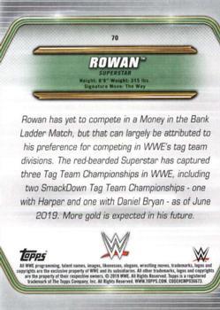 2019 Topps WWE Money in the Bank - Bronze #70 Rowan Back
