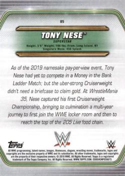2019 Topps WWE Money in the Bank - Bronze #85 Tony Nese Back