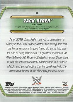 2019 Topps WWE Money in the Bank - Bronze #89 Zack Ryder Back