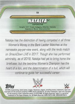 2019 Topps WWE Money in the Bank - Gold #59 Natalya Back