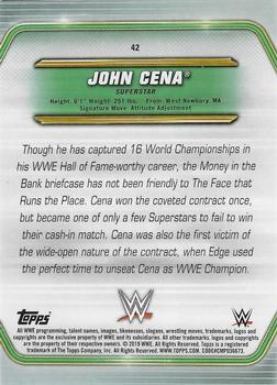 2019 Topps WWE Money in the Bank - Green #42 John Cena Back