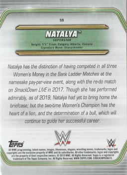 2019 Topps WWE Money in the Bank - Green #59 Natalya Back