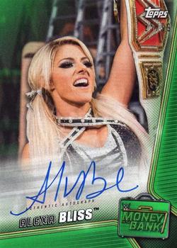2019 Topps WWE Money in the Bank - Autographs Green #A-AB Alexa Bliss Front