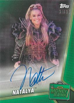 2019 Topps WWE Money in the Bank - Autographs Green #A-NT Natalya Front