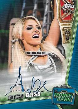 2019 Topps WWE Money in the Bank - Autographs Blue #A-AB Alexa Bliss Front