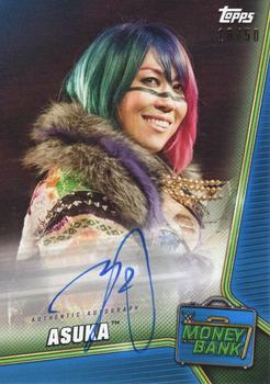 2019 Topps WWE Money in the Bank - Autographs Blue #A-AK Asuka Front