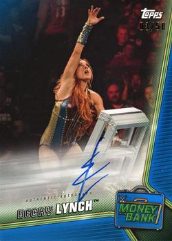 2019 Topps WWE Money in the Bank - Autographs Blue #A-BL Becky Lynch Front