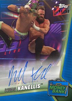 2019 Topps WWE Money in the Bank - Autographs Blue #A-MI Mike Kanellis Front