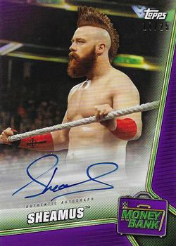 2019 Topps WWE Money in the Bank - Autographs Purple #A-SM Sheamus Front
