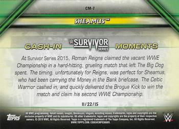 2019 Topps WWE Money in the Bank - Cash-In Moments #CM-7 Sheamus Back