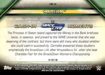 2019 Topps WWE Money in the Bank - Cash-In Moments #CM-10 Carmella Back