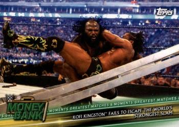2019 Topps WWE Money in the Bank - Greatest Matches & Moments #GMM-3 Kofi Kingston Fails to Escape the World's Strongest Slam Front