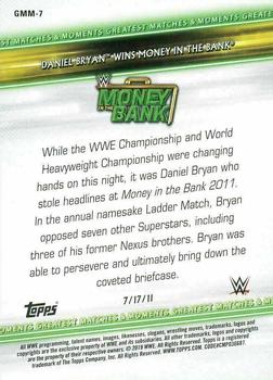 2019 Topps WWE Money in the Bank - Greatest Matches & Moments #GMM-7 Daniel Bryan Wins Money in the Bank Back