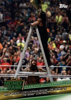2019 Topps WWE Money in the Bank - Greatest Matches & Moments #GMM-14 Bray Wyatt Costs Roman Reigns the Money in the Bank Contract Front