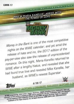 2019 Topps WWE Money in the Bank - Greatest Matches & Moments #GMM-17 Mike & Maria Kanellis Arrive with the Power of Love Back