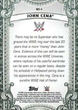 2019 Topps WWE Money in the Bank - Money Cards #MC-4 John Cena Back