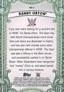 2019 Topps WWE Money in the Bank - Money Cards #MC-5 Randy Orton Back