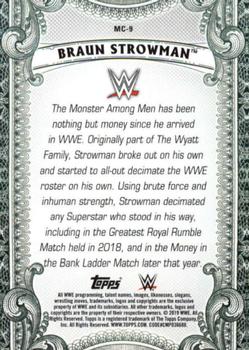 2019 Topps WWE Money in the Bank - Money Cards #MC-9 Braun Strowman Back