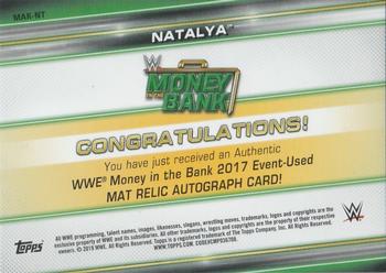 2019 Topps WWE Money in the Bank - Superstar Mat Relic Autographs #MAR-NT Natalya Back