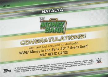 2019 Topps WWE Money in the Bank - Superstar Mat Relics Gold #MR-NT Natalya Back