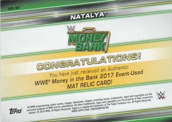 2019 Topps WWE Money in the Bank - Superstar Mat Relics Red #MR-NT Natalya Back