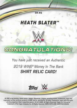 2019 Topps WWE Money in the Bank - Superstar Shirt Relics #SR-HS Heath Slater Back