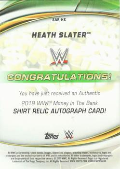 2019 Topps WWE Money in the Bank - Superstar Shirt Relics Purple #SR-HS Heath Slater Back