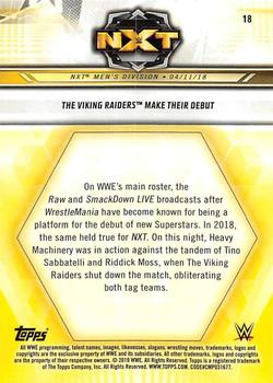 2019 Topps WWE NXT - Bronze #18 The Viking Raiders Back
