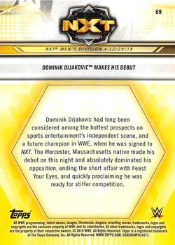 2019 Topps WWE NXT - Bronze #69 Dominik Dijakovic Back