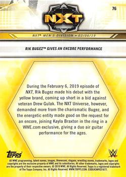 2019 Topps WWE NXT - Bronze #76 Rik Bugez Back