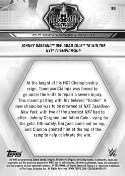 2019 Topps WWE NXT - Bronze #89 Johnny Gargano / Adam Cole Back