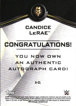 2019 Topps WWE NXT - NXT Autographs #A-CL Candice LeRae Back