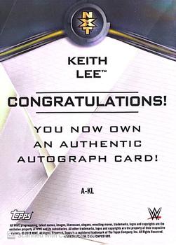 2019 Topps WWE NXT - NXT Autographs #A-KL Keith Lee Back
