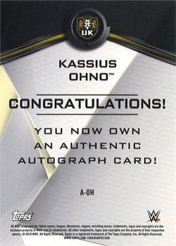 2019 Topps WWE NXT - NXT Autographs #A-OH Kassius Ohno Back