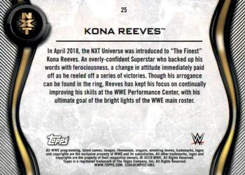 2019 Topps WWE NXT - Roster #25 Kona Reeves Back