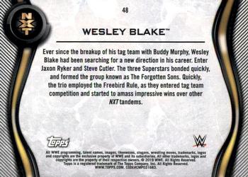 2019 Topps WWE NXT - Roster #48 Wesley Blake Back