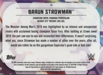 2020 Topps Chrome WWE #14 Braun Strowman Back