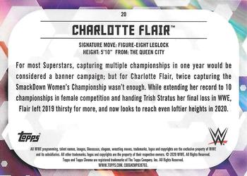 2020 Topps Chrome WWE #20 Charlotte Flair Back