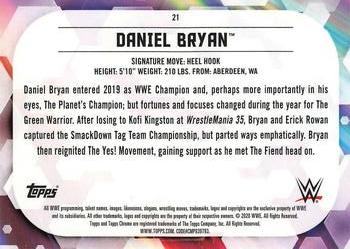 2020 Topps Chrome WWE #21 Daniel Bryan Back