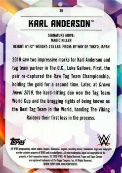 2020 Topps Chrome WWE #36 Karl Anderson Back