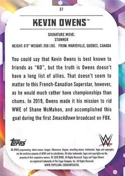 2020 Topps Chrome WWE #37 Kevin Owens Back