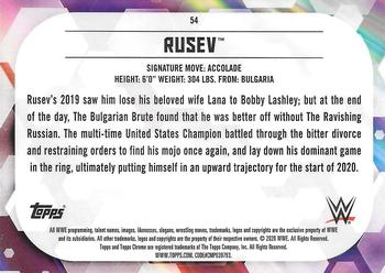 2020 Topps Chrome WWE #54 Rusev Back