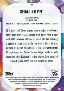 2020 Topps Chrome WWE #55 Sami Zayn Back
