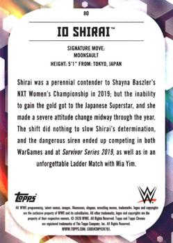 2020 Topps Chrome WWE #80 Io Shirai Back