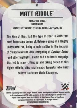 2020 Topps Chrome WWE #87 Matt Riddle Back