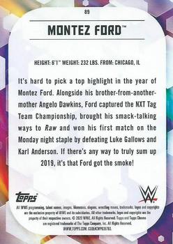 2020 Topps Chrome WWE #89 Montez Ford Back