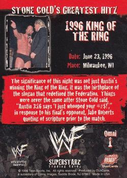 1998 Comic Images WWF Superstarz - Stone Cold's Greatest Hitz #Omni 1 Stone Cold Steve Austin Back